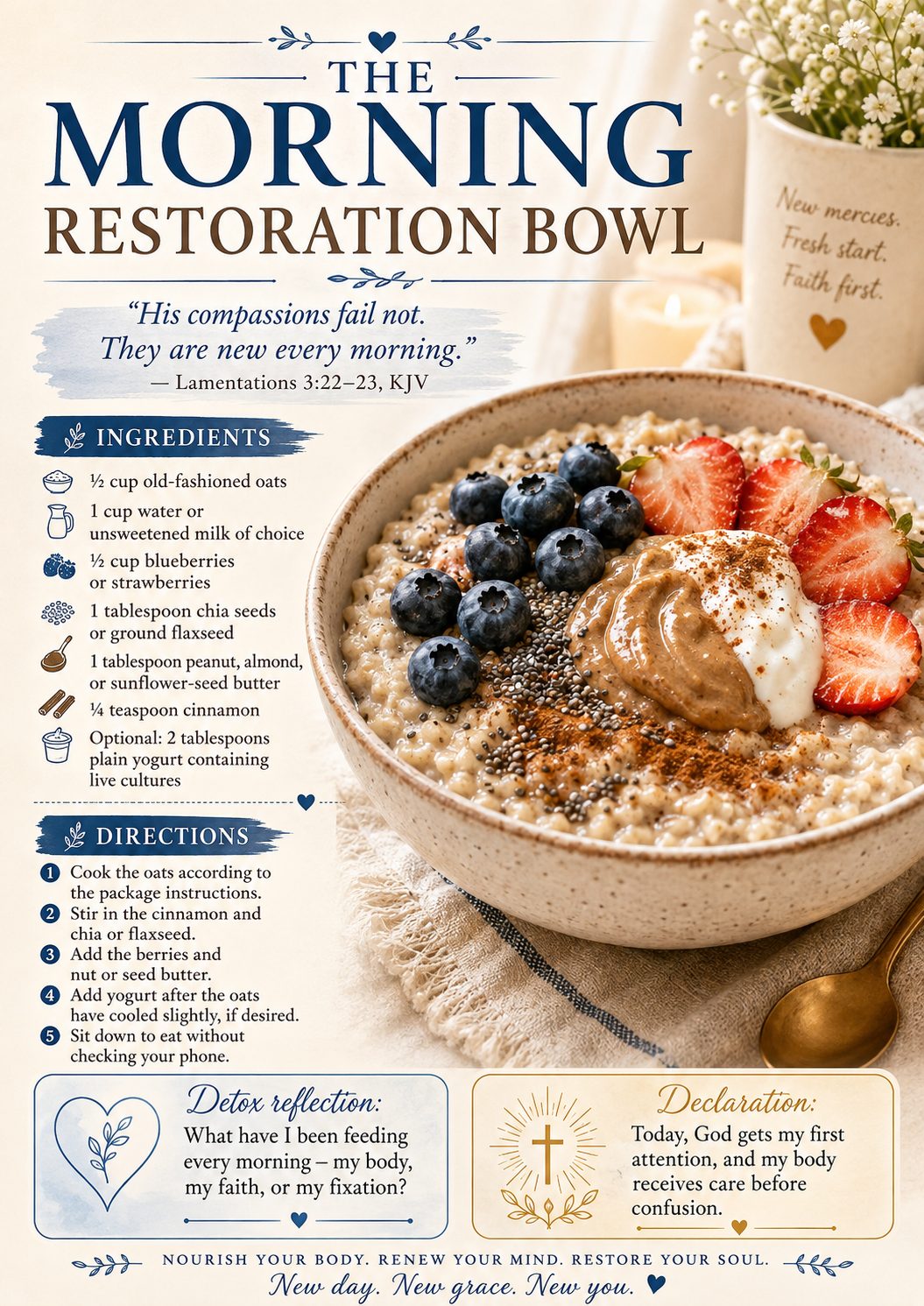 Morning Restoration Oatmeal Bowl — recipe illustration
